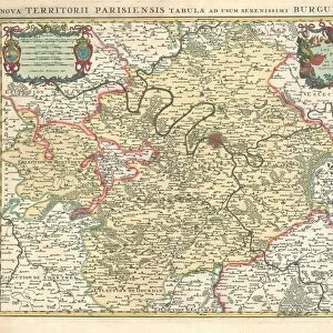 Map Les environs de Paris Guillaume Delisle 1675-1726