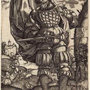 Master FG (German, active 1534-1537), The Standard Bearer, engraving
