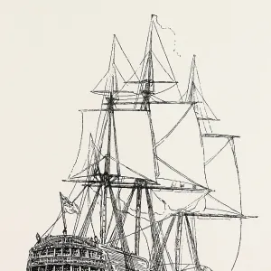 Model of the Victory, Nelsons Ship at Trafalgar