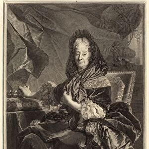 Pierre Drevet after Hyacinthe Rigaud, French (1663-1738), Duchesse de Nemours, 1707