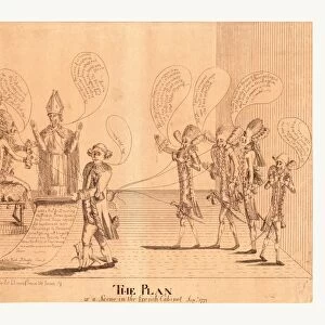 The plan, or a scene in the French cabinet, Sepr. 1779, [London : 1779 Sept. ], 1 print