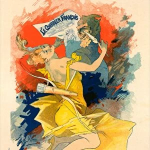 Poster for le journal le Courrier Francais. Cheret, Jules (1836-1932), French painter