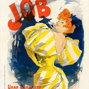 Poster for Papier a cigarettes Job. Cheret, Jules, 1836-1932, French painter