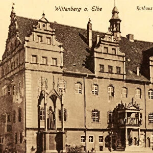 Rathaus Wittenberg Lutherdenkmal Wittenberg Melanchthondenkmal