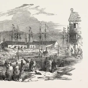 Reception of a Monster Railway Bar, at Port Talbot, Glamorganshire, Uk, 1851 Engraving