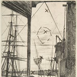 Rotherhithe Wapping 1860 Etching drypoint sixth state