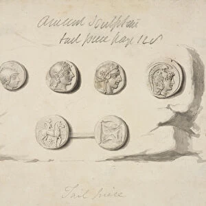 Six seals coins Society Dilettanti drawings prints