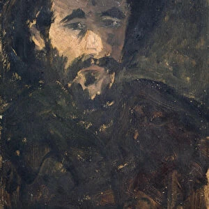 Self-portrait oil cardboard 34 x 24 cm Ernst Schiess