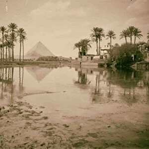Sinai via desert Village pyramids Gizeh 1900