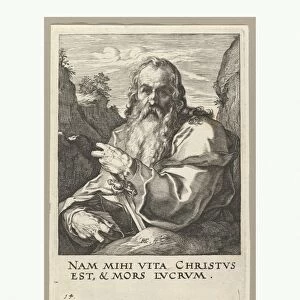 St Paul Christ Apostles Creed ca 1589 Engraving