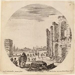 Stefano Della Bella (Italian, 1610 - 1664), Colosseum and Arch of Constantine, 1646