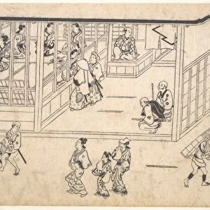 Street scene Yoshiwara Edo period 1615-1868