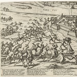 Taking the ramp at Zutphen, Netherlands, 1591, workshop of Frans Hogenberg, 1591 - 1593