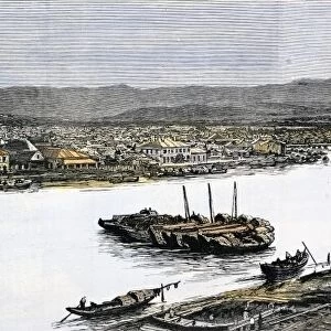 View of Fuzhou in 1884. China in the 19th century