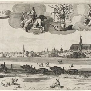 View of Haarlem C, The Netherlands, Jan van de Velde (II), Hugo Allard, 1652