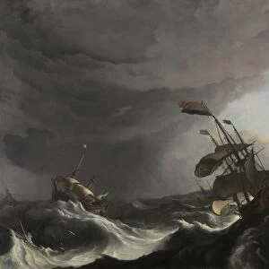 Warships in a Heavy Storm, Ludolf Bakhuysen, c. 1695