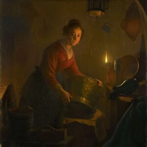 A Woman Kitchen Candlelight woman kitchen light