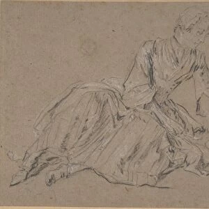 Woman Seated Ground early 18th century Black