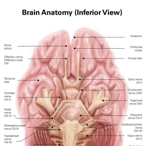 Anatomy of human brain, inferior view