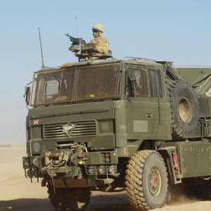 A British Army Foden 6x6 heavy recovery vehicle