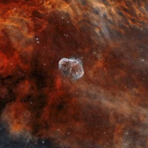 The Crescent Nebula with Soap-Bubble Nebula