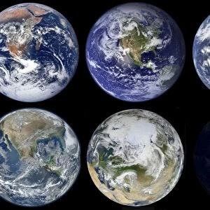 Image comparison of iconic views of planet Earth