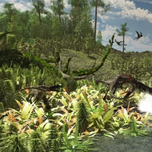 A Nothosaurus catches an unware Ceolophysis