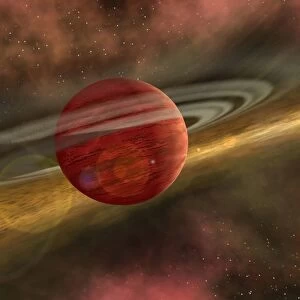 A possible newfound planet spins through a clearing in a nearby stars dusty, planet-forming