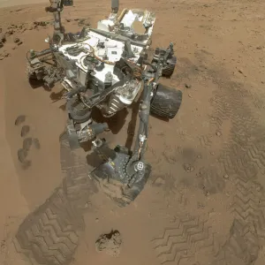 Self-portrait of Curiosity rover in Gale Crater on the surface of Mars