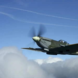Supermarine Spitfire Mk. XVI fighter warbird of the Royal Air Force