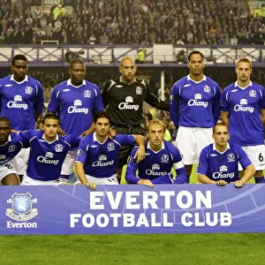 Everton vs Standard Liege: 2008 UEFA Cup First Leg at Goodison Park - Everton's Line-Up