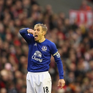 Phil Neville at Anfield: Intense Rivalry in Liverpool vs. Everton (16 January 2011)