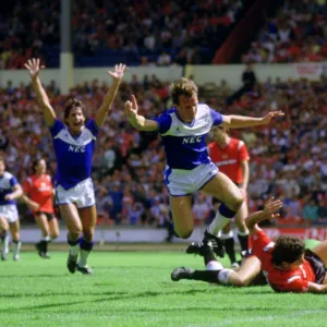 Trevor Steven scores the opener in the 1985 Charity Shield