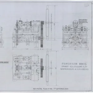 Carronwater, Arrangement of Steam Steering Engine with Independent Hand Gear