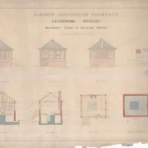 Glasgow Corporation Tramways, Clydebank Bridges, Machinery Cabin at Dalmuir Bridge