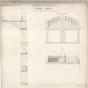 Hillend Reservoir, Original Sluices, Cast Iron Facings on Original Timber Framing