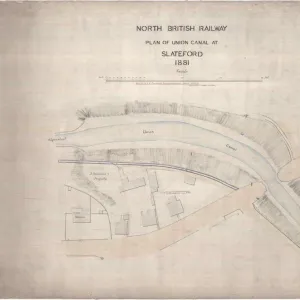 North British Railway Plan of Union Canal at Slateford