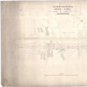 North British Railway, Union Canal, Plan of Land at Slateford