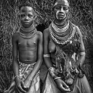 Two karo tribe girls (Omo Valley-Ethiopia)