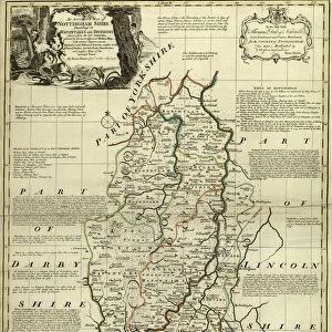 County Map of Nottinghamshire, c. 1777