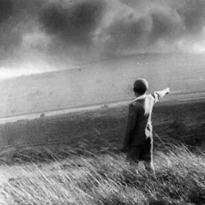 Daylight bombing on Baslow Moors, Derbyshire, c. 1939