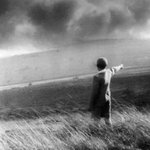 Daylight bombing on Baslow Moors, Derbyshire, c. 1939