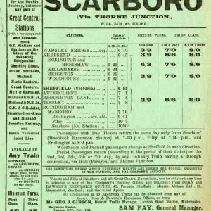 Great Central Railway: excursion to Bridlington, Filey and Scarborough, 1911