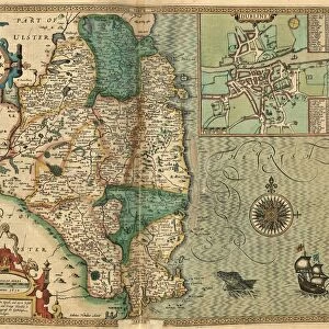 John Speed's map of the County of Leinster, Ireland, 1611