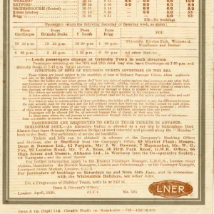 London and North Eastern Railway (LNER) holiday excursions to Cleethorpes, 1938