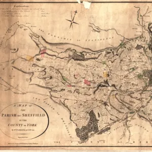 Map of the parish of Sheffield by W. Fairbank and Son (engraved by J. Cary), 1795