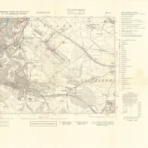 North Sheffield marked with bombing targets, c. 1940