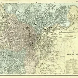 Plan of Sheffield, Yorkshire, c. 1870 - 1905