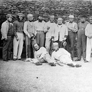 Players in the first Sheffield Municipal Cricket Match, Endcliffe Cricket Ground, Sheffield, 1862