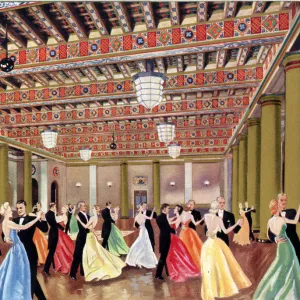 Sheffield City Hall, ballroom, 1952